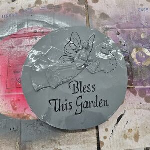 Gray Angel Garden Plaque